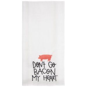 NWT Magnolia Lane Don’t Go Bacon My Heart Pig Kitchen Tea Towel